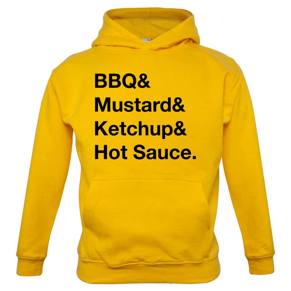 BBQ & Mustart & Ketchup Kids T Shirt