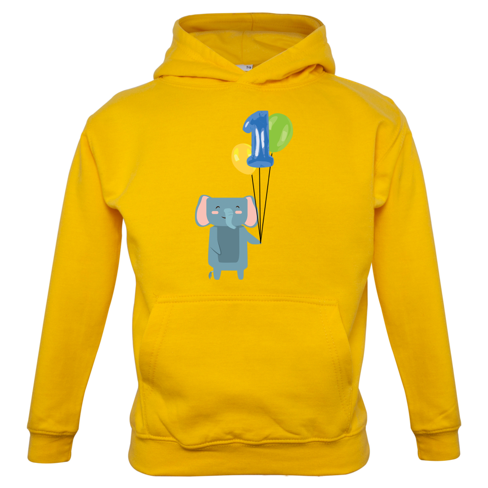 1st Birthday Elephant Kids T Shirt