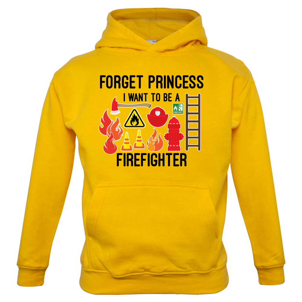 Forget Princess FireFighter Kids T Shirt