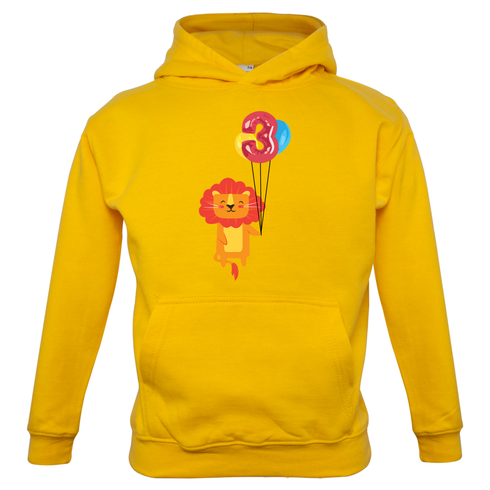 3rd Birthday Lion Kids T Shirt