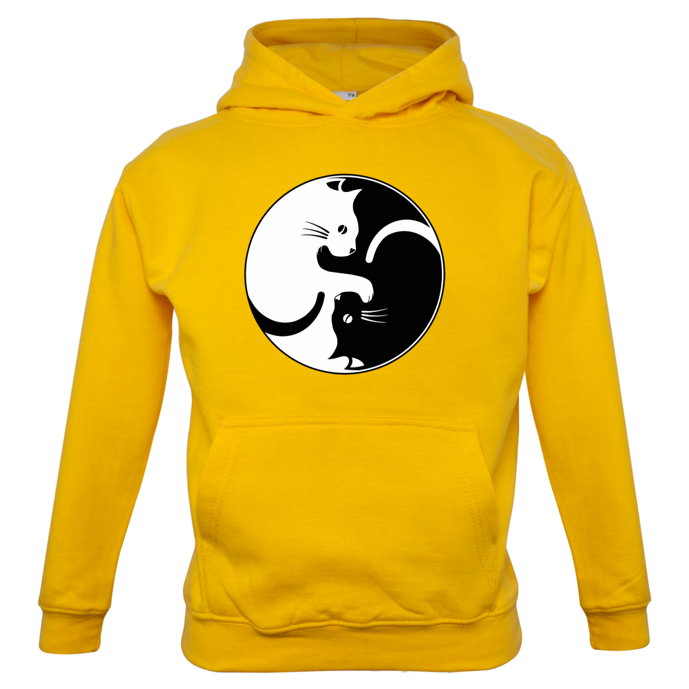Yin Yang Cat Kids T Shirt