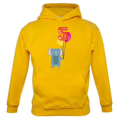 5th Birthday Elephant Kids T Shirt