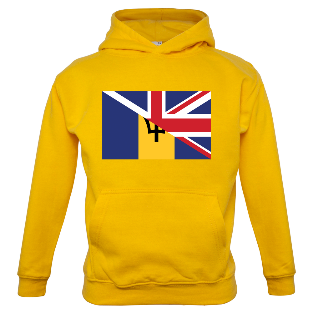 Half Barbados Half UK Kids T Shirt