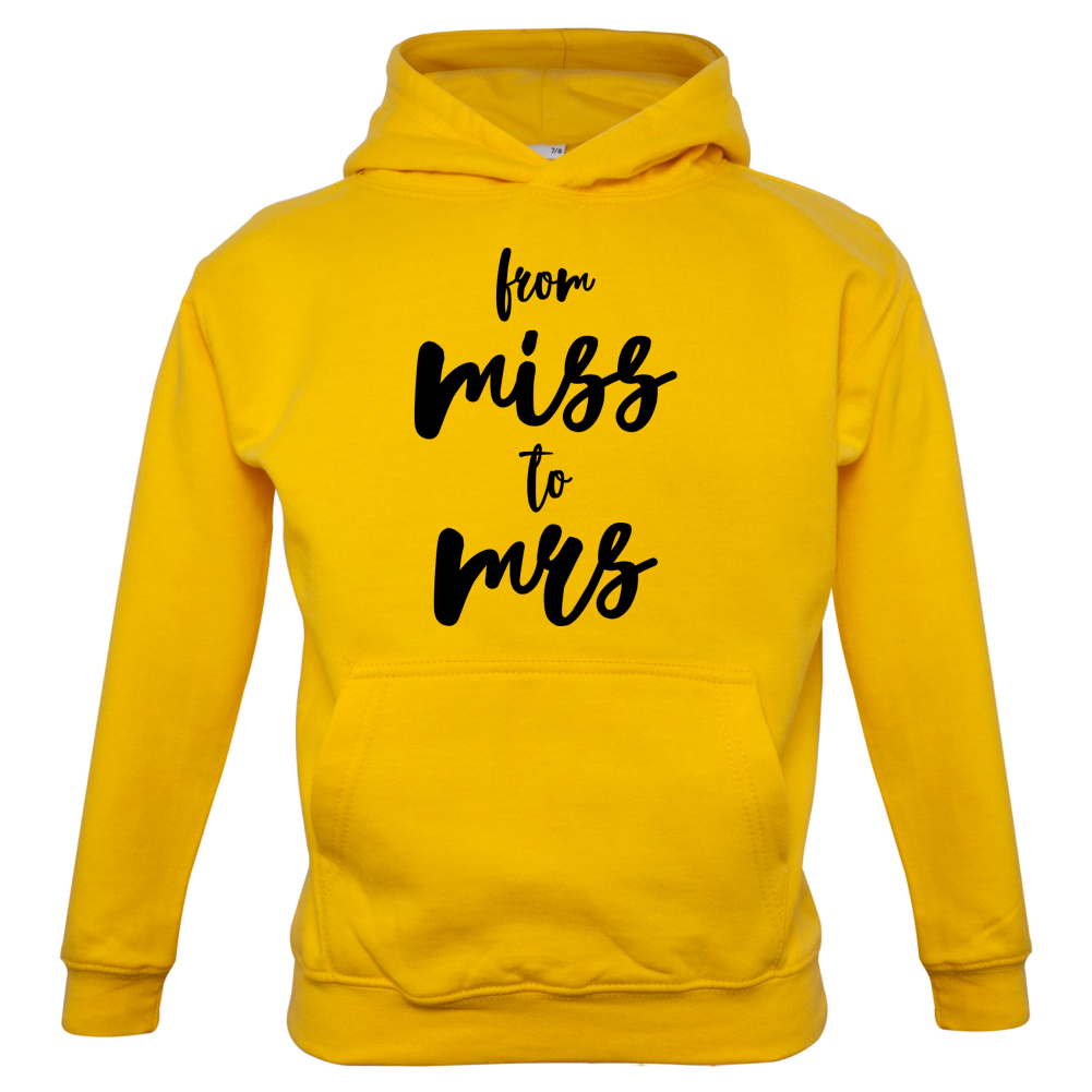 From Miss To Mrs Kids T Shirt