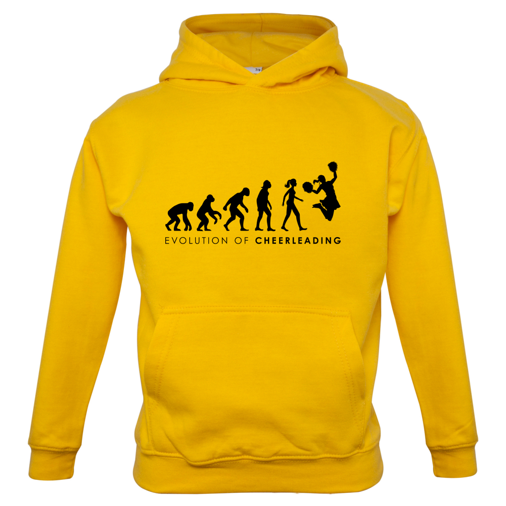 Evolution Of Woman Cheerleading Kids T Shirt