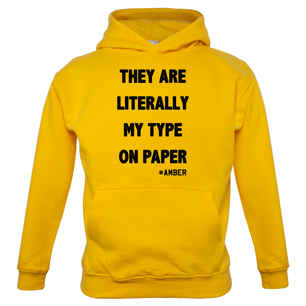 Literally My Type On Paper Kids T Shirt