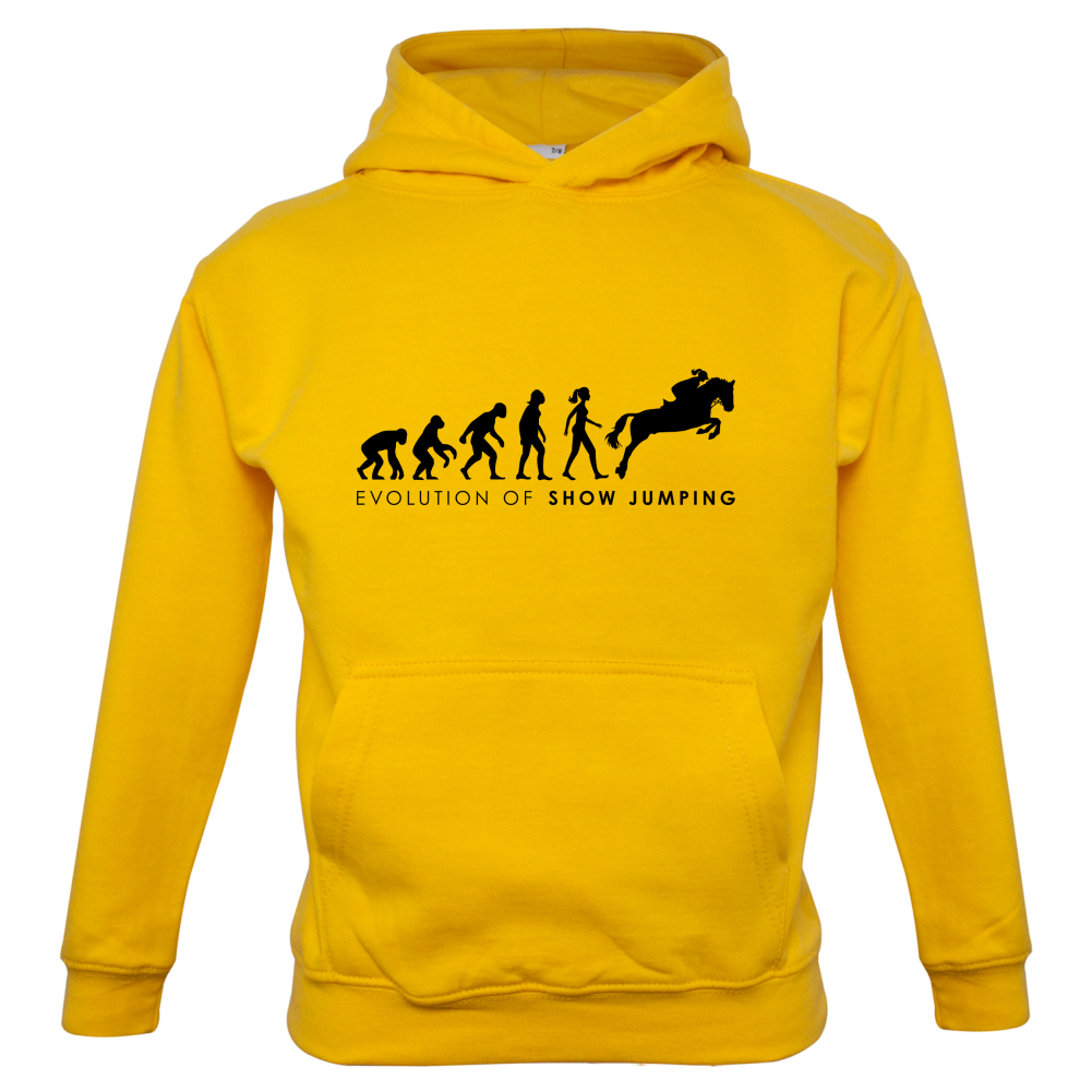 Evolution Of Woman Show Jumping Kids T Shirt