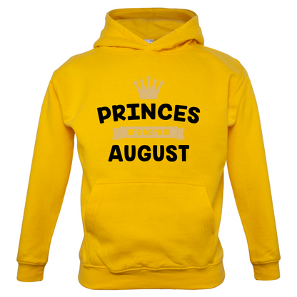 Princes Are Born In August Kids T Shirt