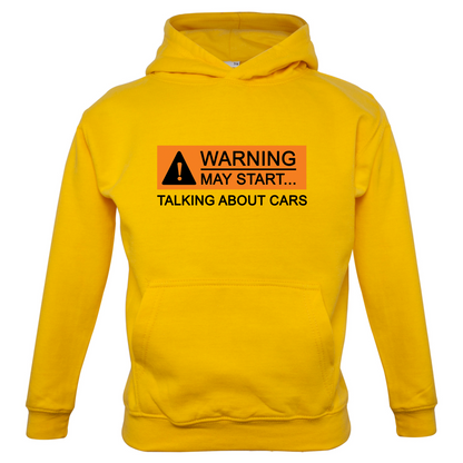 Warning May Start Talking about Cars Kids T Shirt