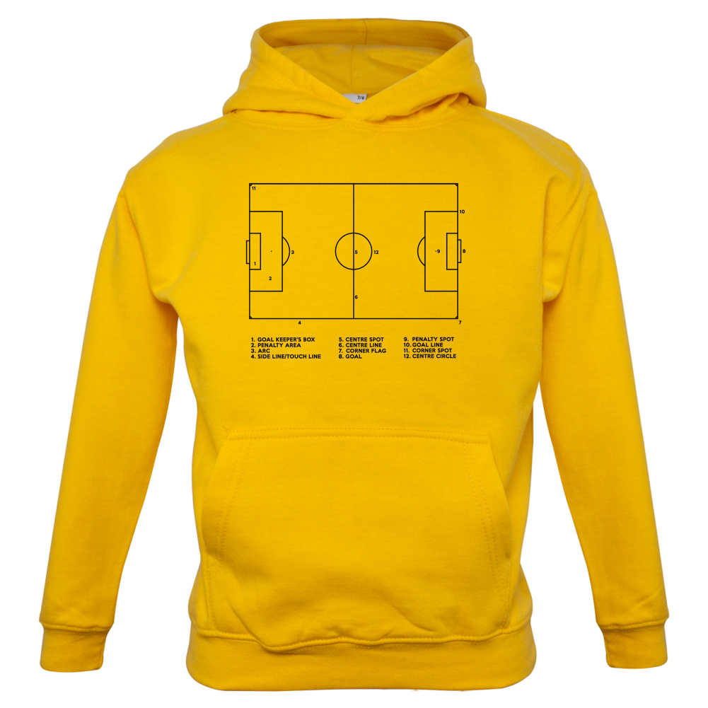 Football Pitch Diagram Kids T Shirt