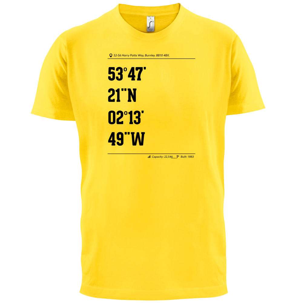 Stadium Coordinates Clarets T Shirt