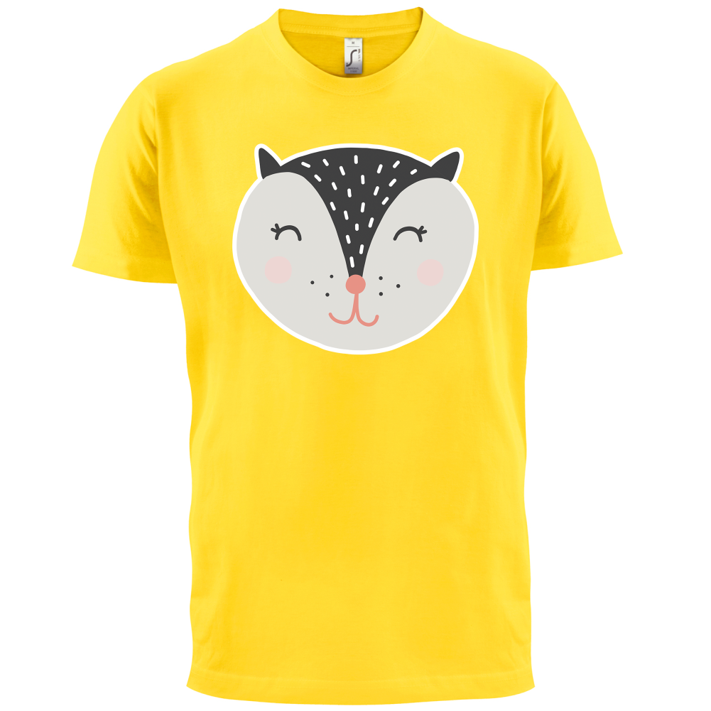 Smiley Face Badger T Shirt