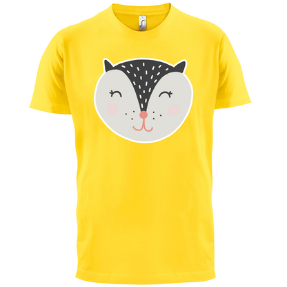 Smiley Face Badger T Shirt