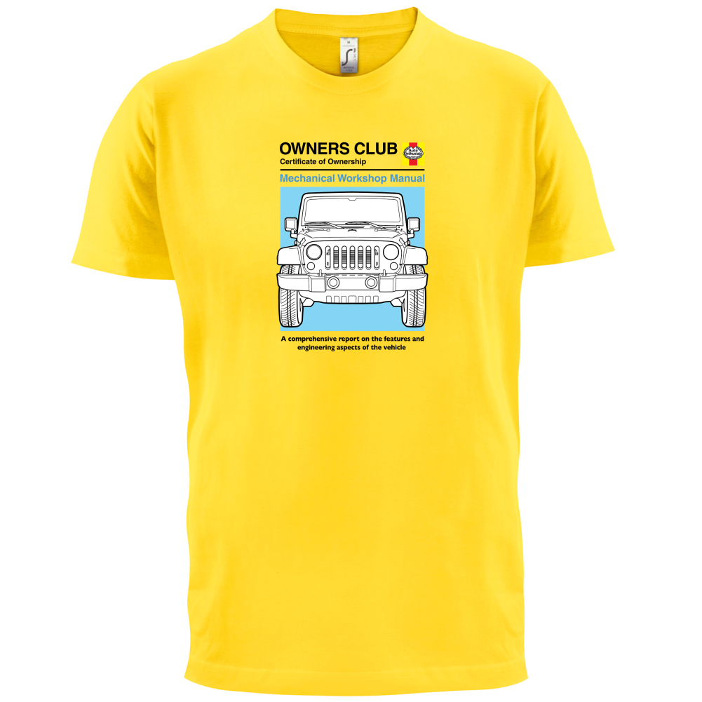 Car Owners Manual Jeep T Shirt