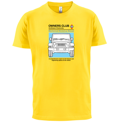 Car Owners Manual Jeep T Shirt