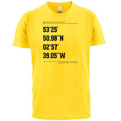 Stadium Coordinates Liverpool T Shirt
