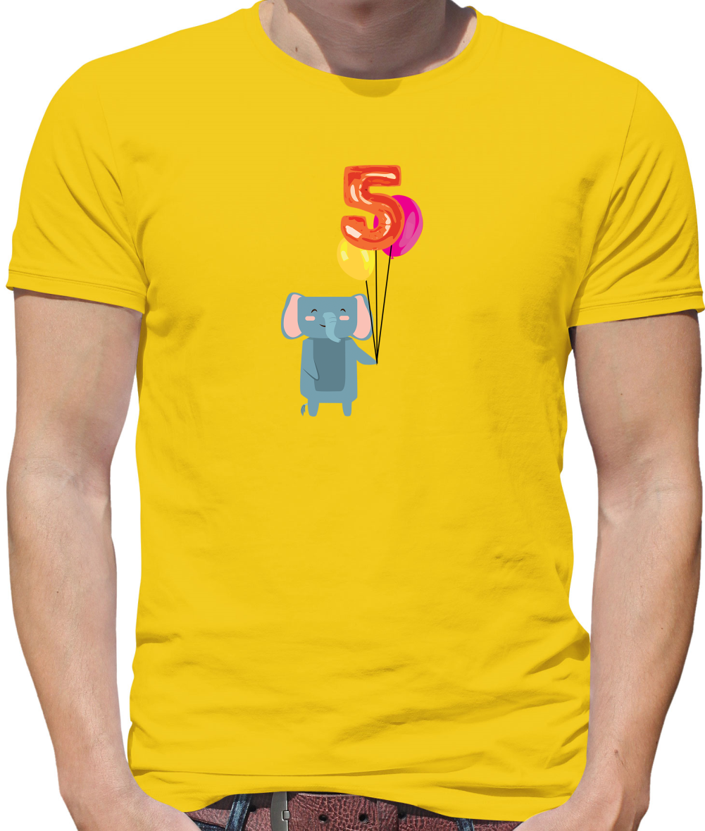 5th Birthday Elephant T Shirt