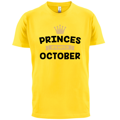 Princes Are Born In October T Shirt