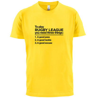 To Play Rugby League T Shirt