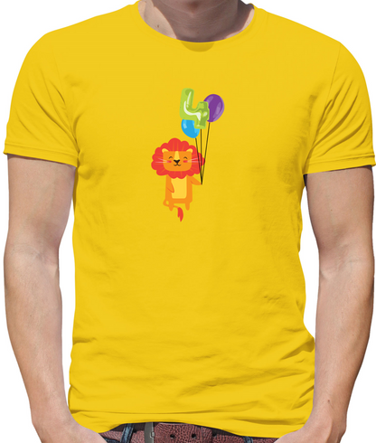 4th Birthday Lion T Shirt