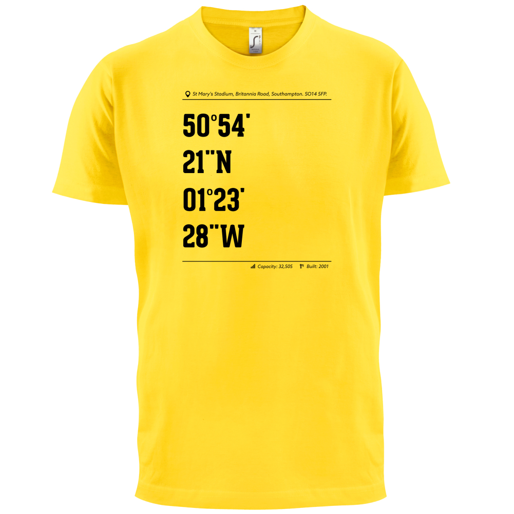 Stadium Coordinates Southampton T Shirt