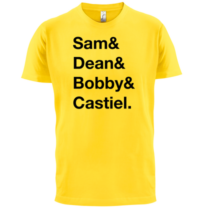 Sam & Dean & Bobby & Castiel T Shirt