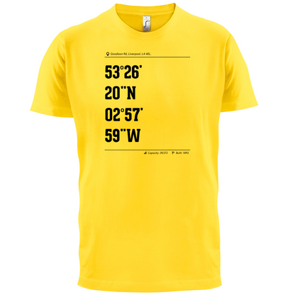 Stadium Coordinates Evertonians T Shirt