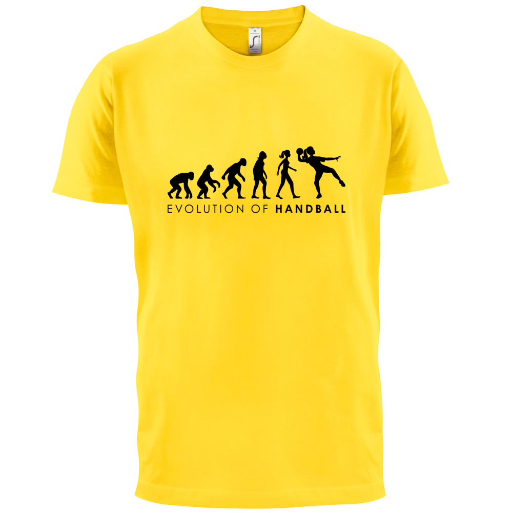 Evolution Of Woman Handball T Shirt