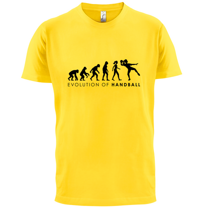 Evolution Of Woman Handball T Shirt