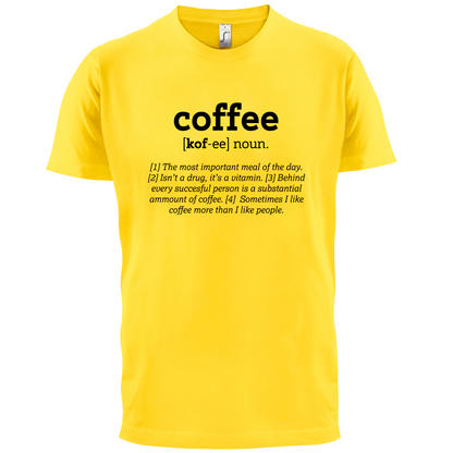Definition Coffee T Shirt