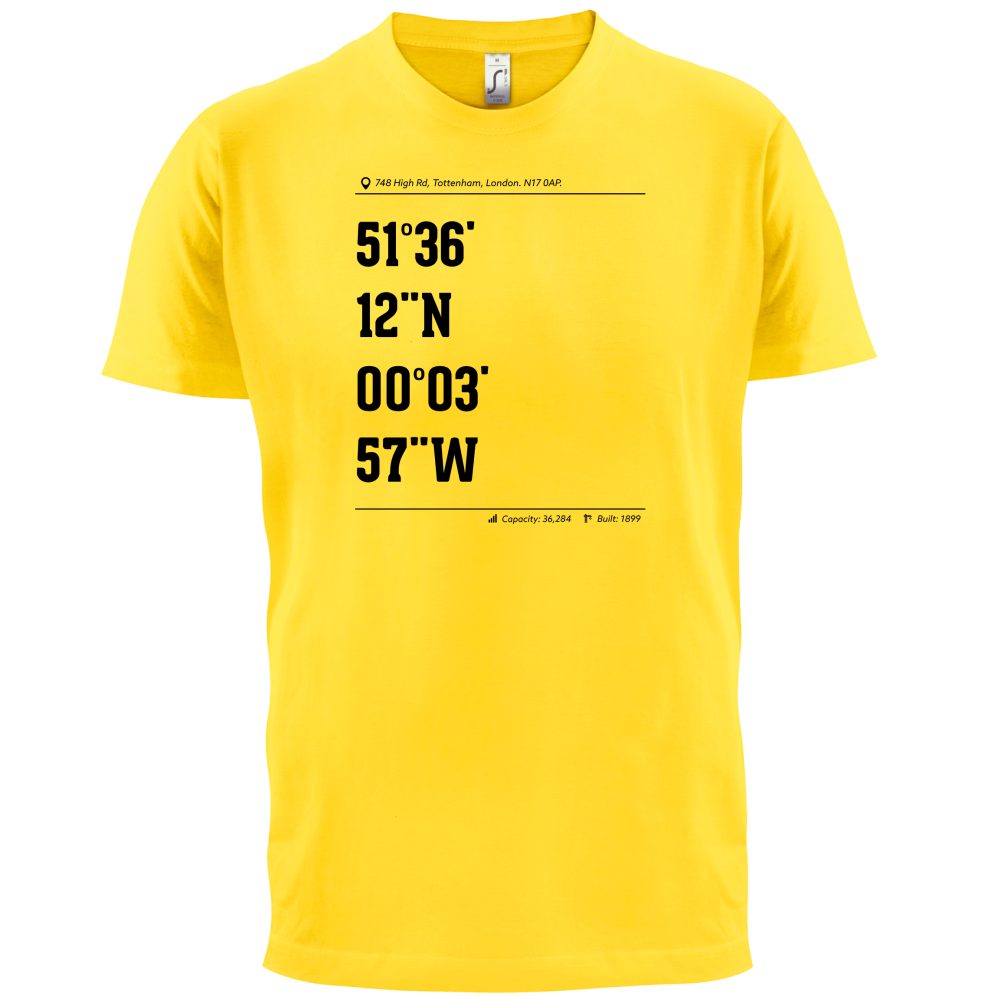 Stadium Coordinates Tottenham T Shirt