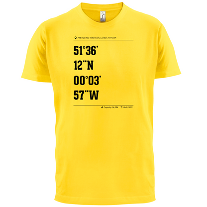Stadium Coordinates Tottenham T Shirt