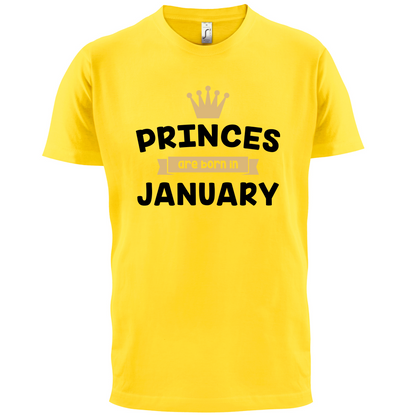 Princes Are Born In January T Shirt