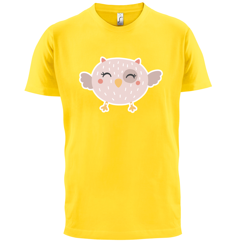 Smiley Face Baby Owl T Shirt