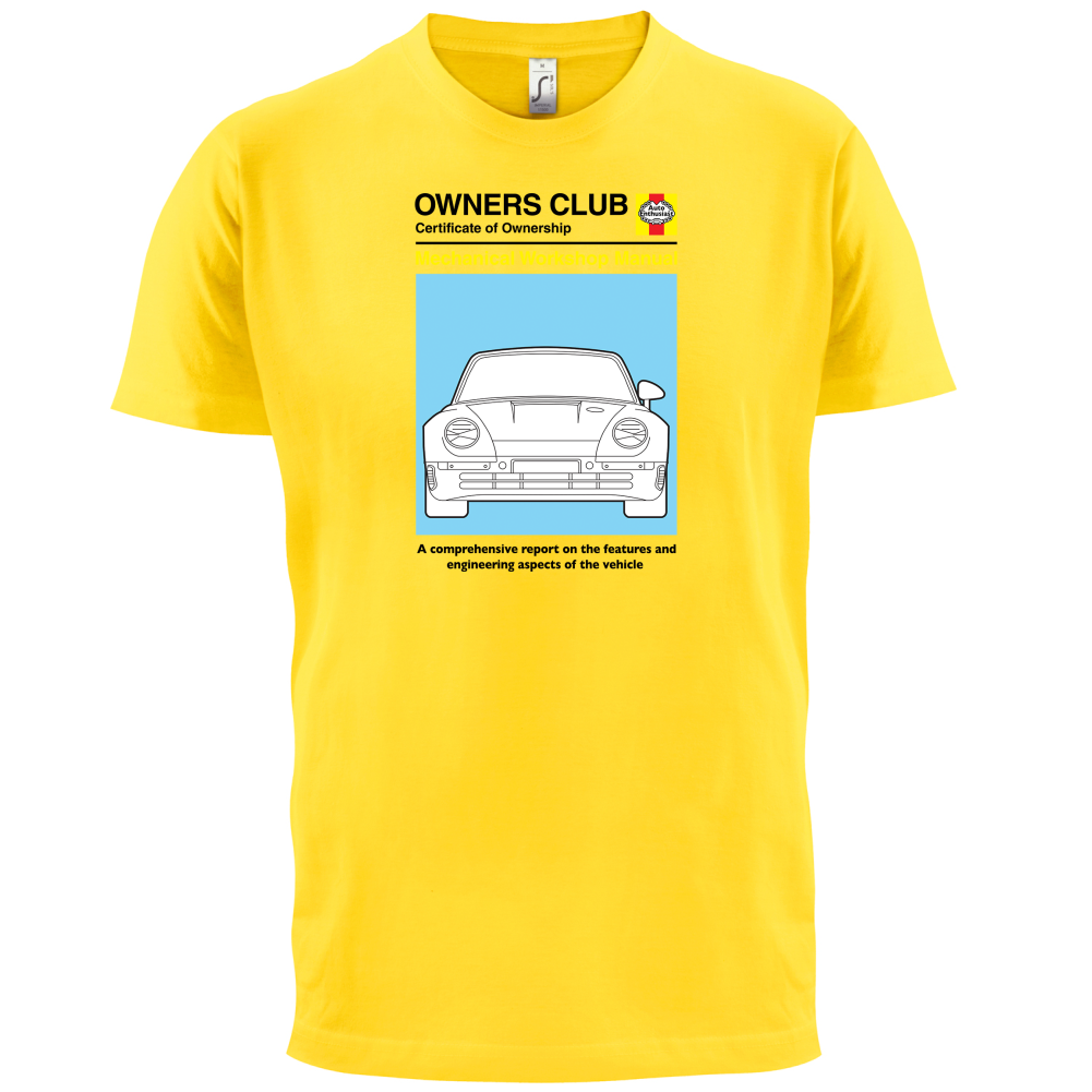 Car Owners Manual 959 Turbo T Shirt