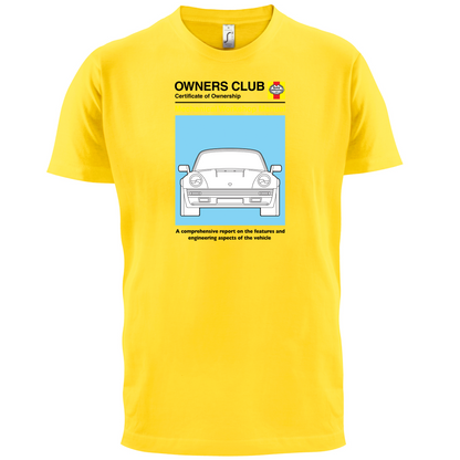 Car Owners Manual 964 Turbo T Shirt