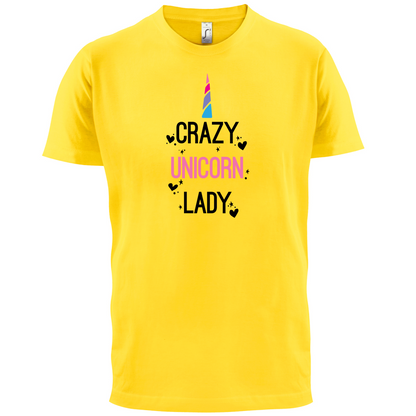 Crazy Unicorn Lady T Shirt