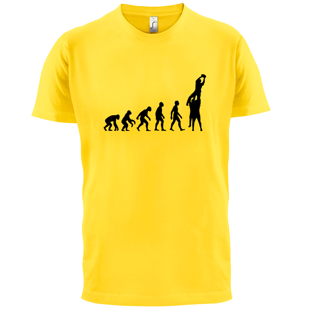 Evolution of Rugby Line Out T Shirt