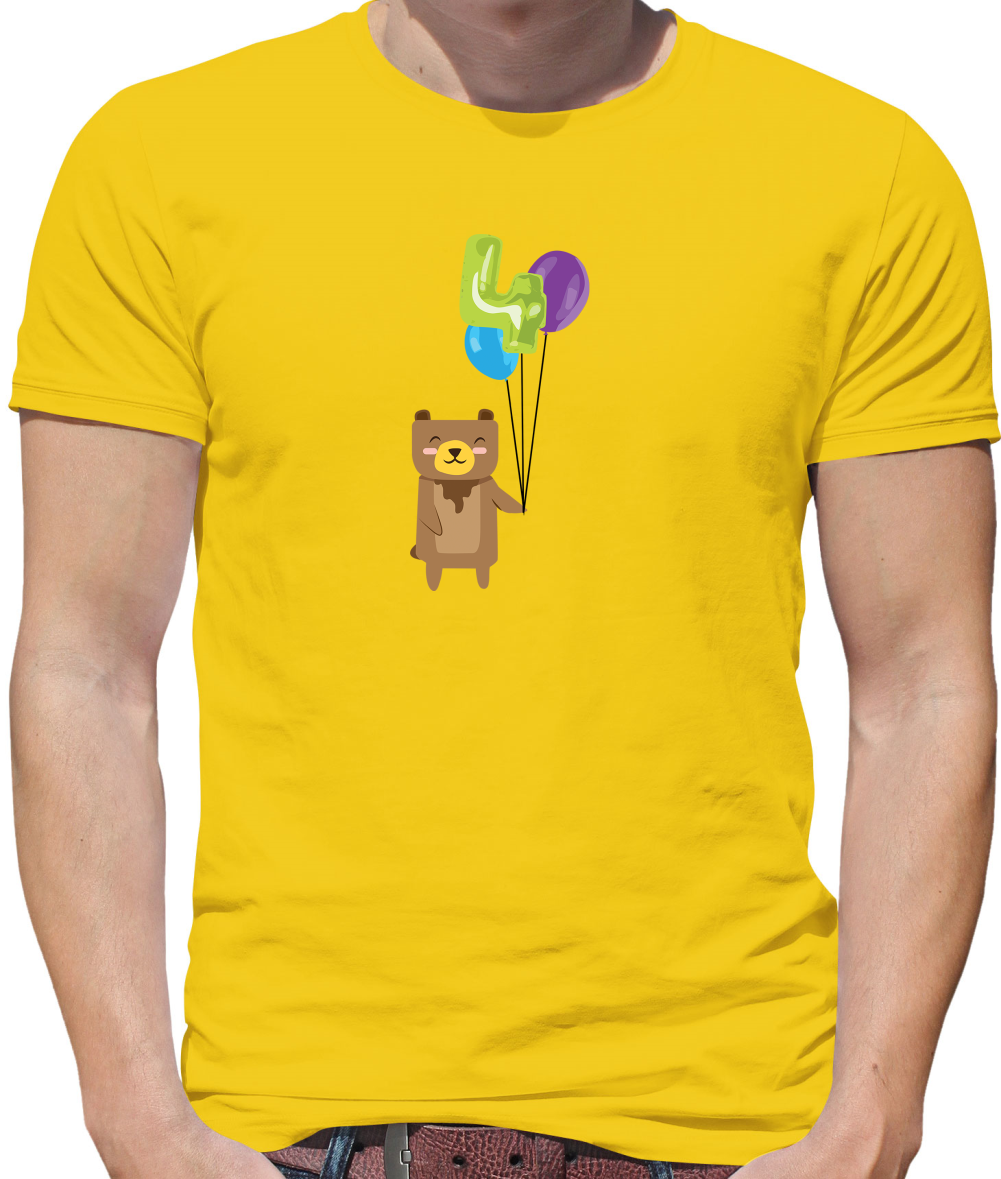 4th Birthday Bear T Shirt