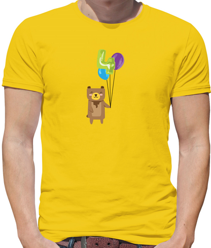 4th Birthday Bear T Shirt