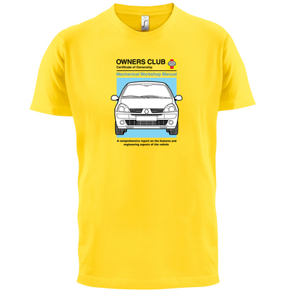 Car Owners Manual Clio T Shirt