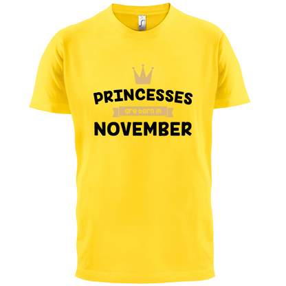 Princesses Are Born In November T Shirt