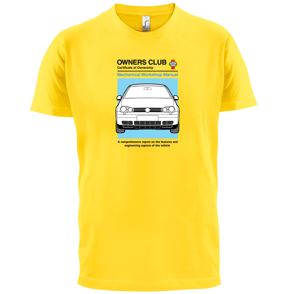 Car Owners Manual Golf MK4 T Shirt