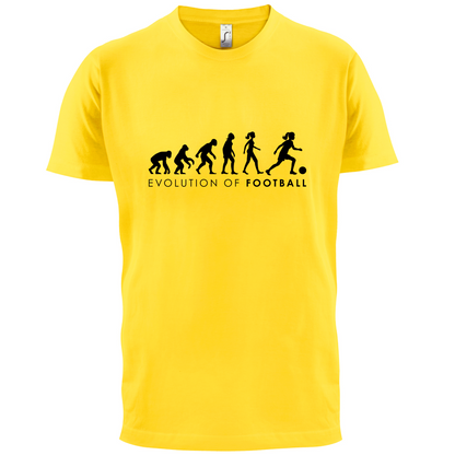Evolution Of Woman Football T Shirt