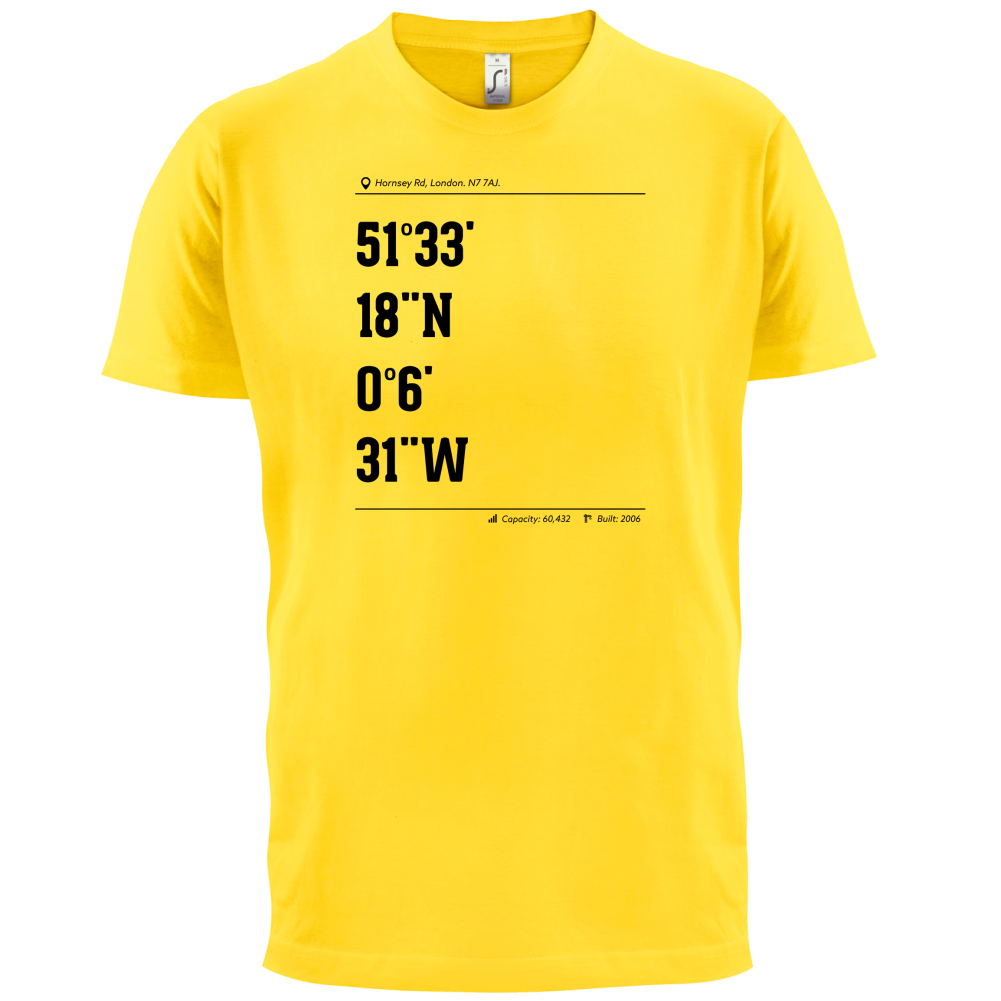 Stadium Coordinates Gunners T Shirt