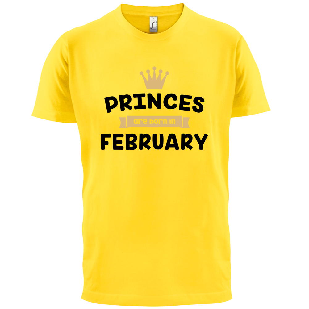 Princes Are Born In February T Shirt