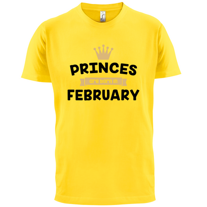 Princes Are Born In February T Shirt