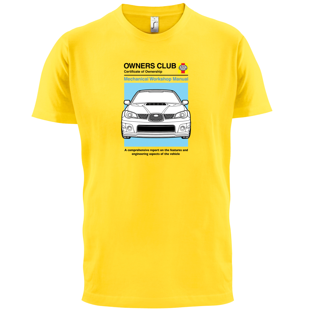 Car Owners Manual Impreza T Shirt