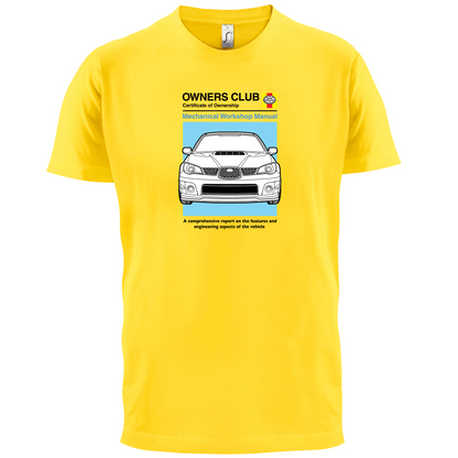 Car Owners Manual Impreza T Shirt