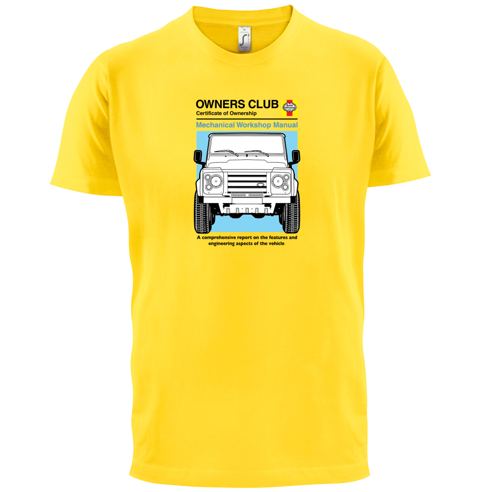 Car Owners Manual Land Rover T Shirt